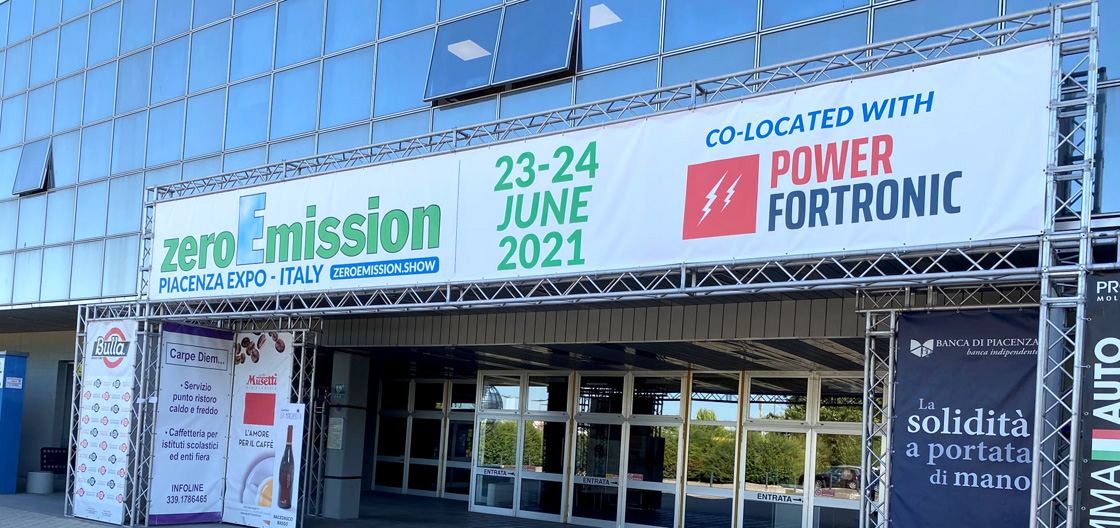 Ingresso fiera di Piacenza con evento ZeroEmission 2021
