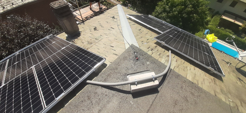 Impianto fotovoltaico con pannelli solari SunPower Maxeon a Sondrio (SO) in via Privata Felice Fossati, 10