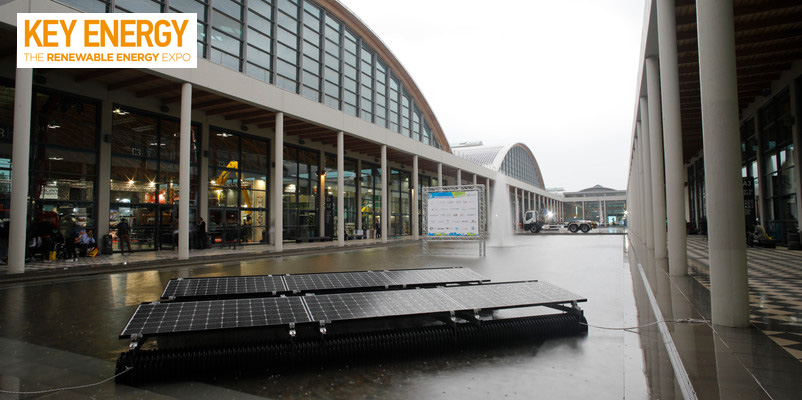 Pannelli solari galleggianti alla fiera Key Energy