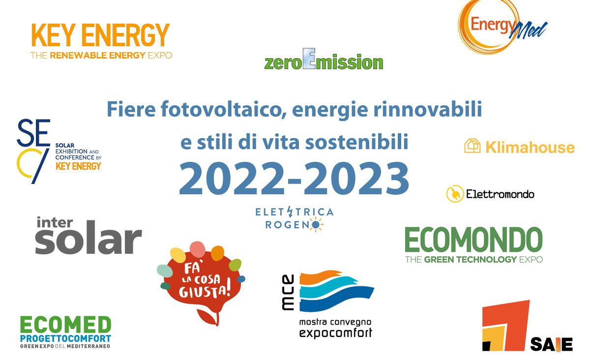 Fiere 2022 in Italia su fotovoltaico ed energie rinnovabili