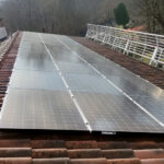 Pannelli solari SunPower Maxeon 3 installati in impianto fotovoltaico aziendale presso Hotel Ristorante Il Corazziere a Merono (CO)