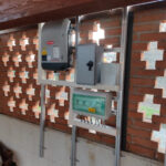 Inverter Fronius e quadri elettrici installati presso impianto fotovoltaico privato a Erba (CO)