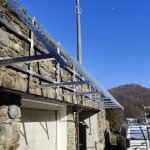 Struttura metallica pannelli solari di impianto fotovoltaico SunPower a Colle Brianza (LC)