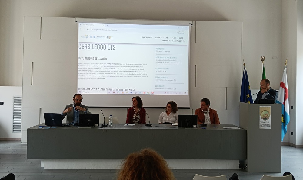 La presentazione della CERS Lecco ETS a un evento di maggio 2025