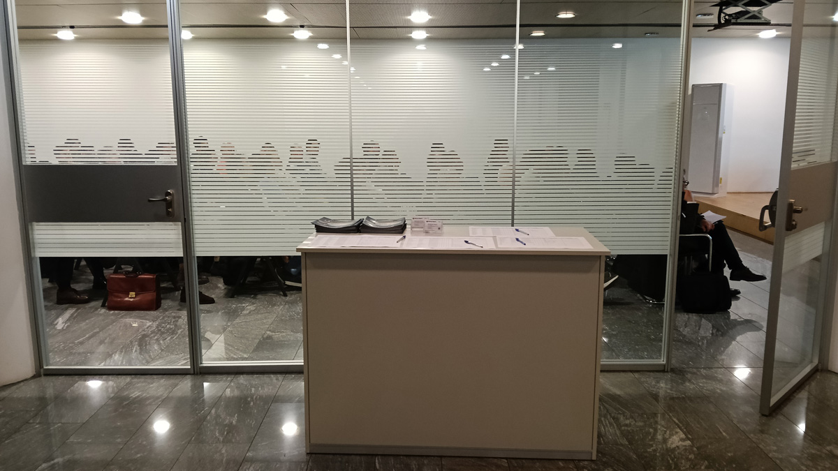 La sala conferenze era piena nel corso del seminario su CER e fotovoltaico