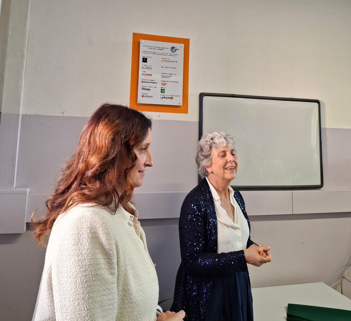 Un momento della presentazione del nuovo laboratorio CAD dell'Istituto Badoni di Lecco