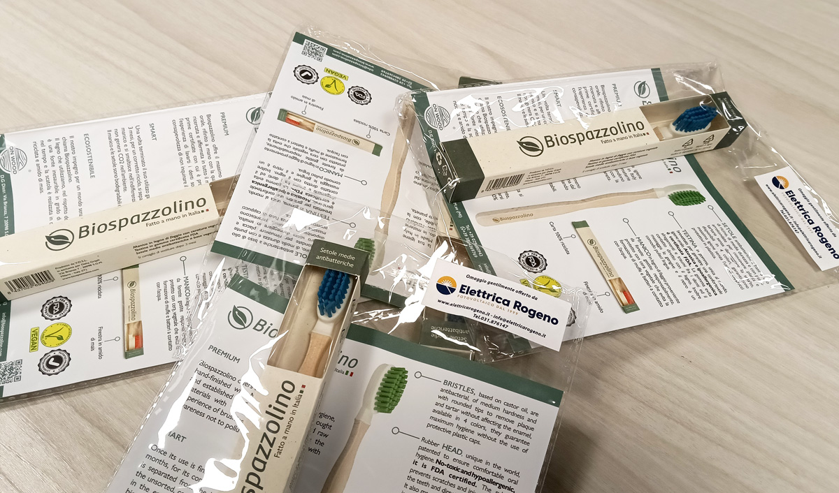 Confezioni di Biospazzolino personalizzato Elettrica Rogeno