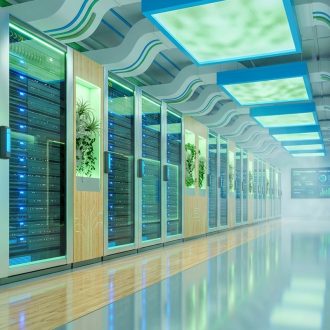 data-center-energivori-legge-lombardia Il rendering di un futuro data center green in Lombardia