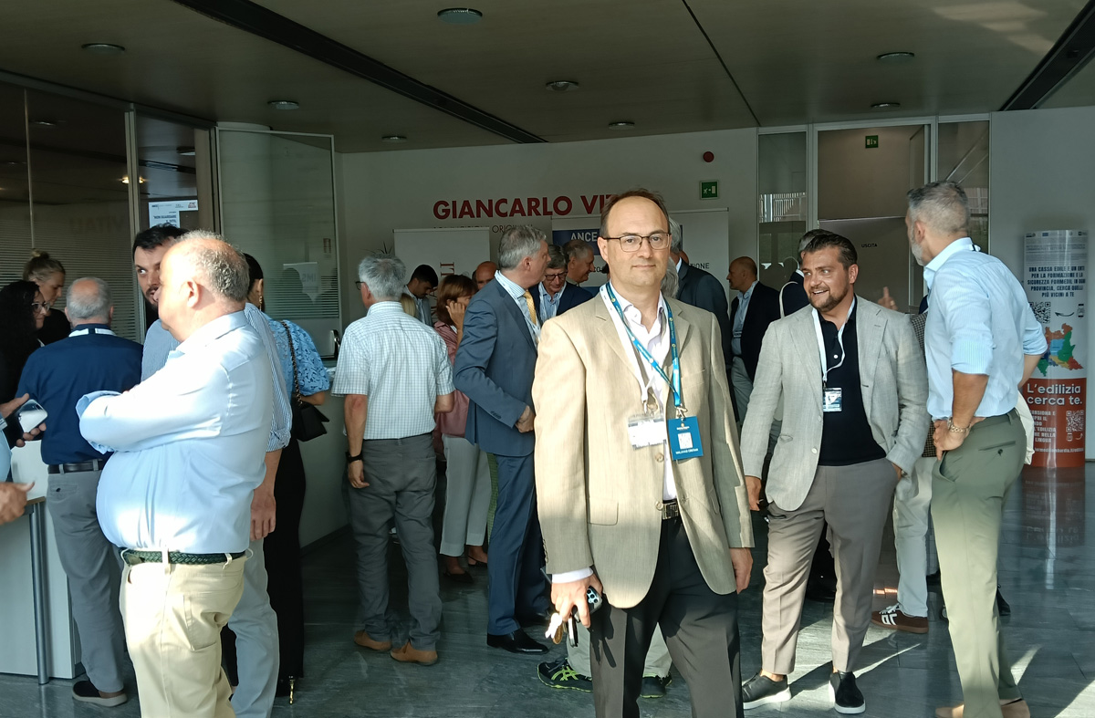 Cristian Malavasi nella sede ANCE Lecco Sondrio per l'evento annuale 2026