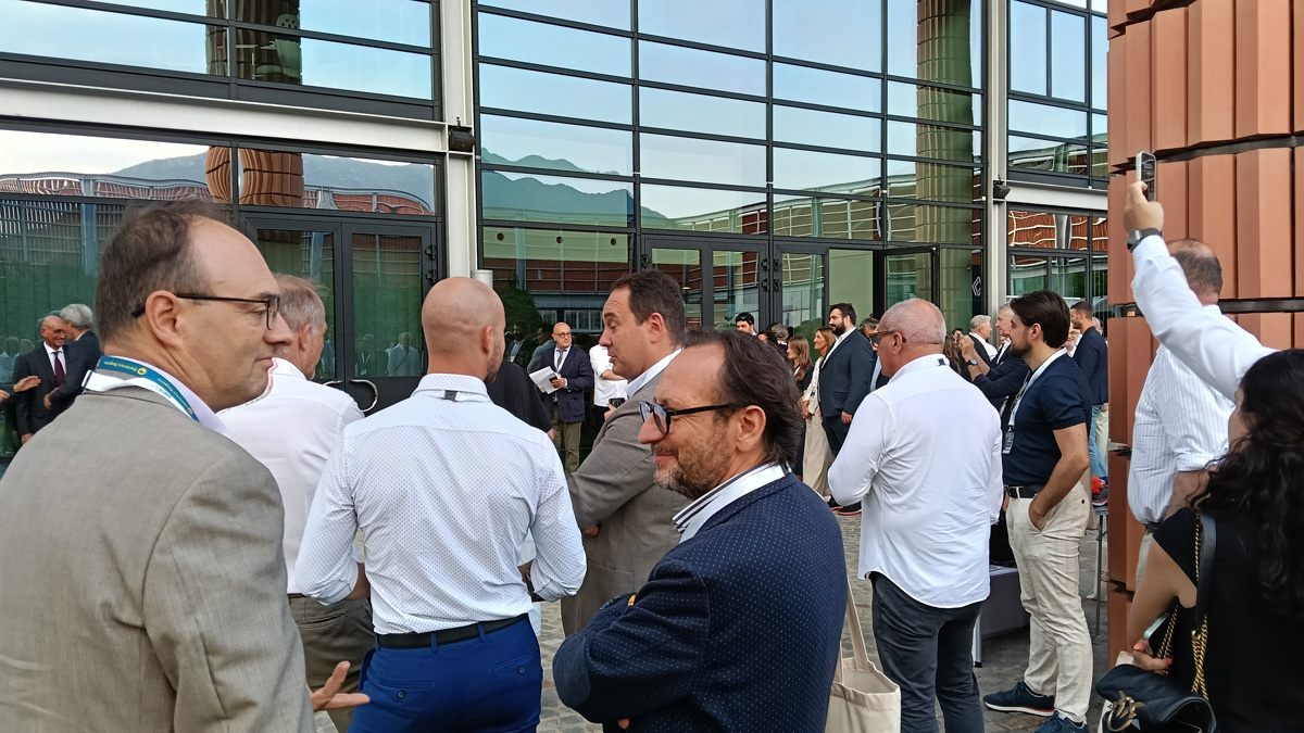 Cristian Malavasi alla sede ANCE Lecco Como per l'evento annuale