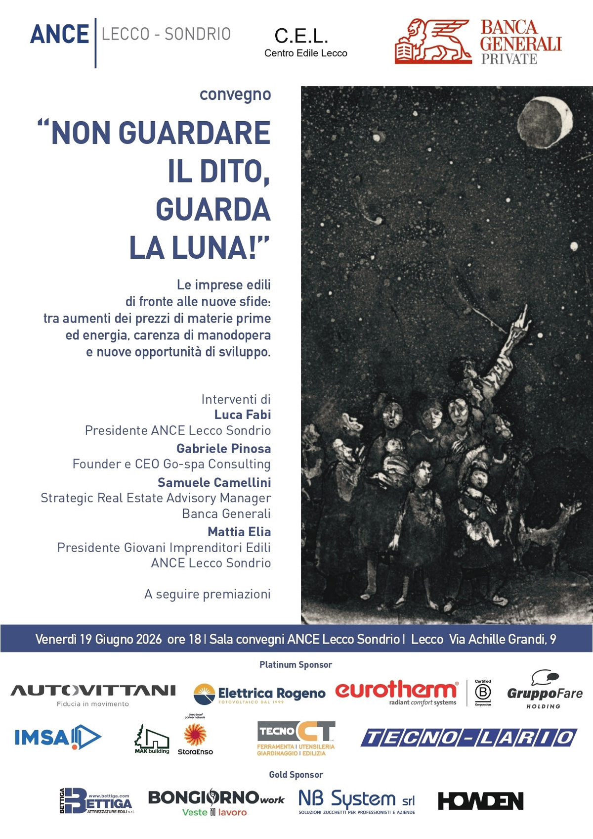 La locandina del convegno all'evento annuale 2026 di ANCE Lecco Sondrio